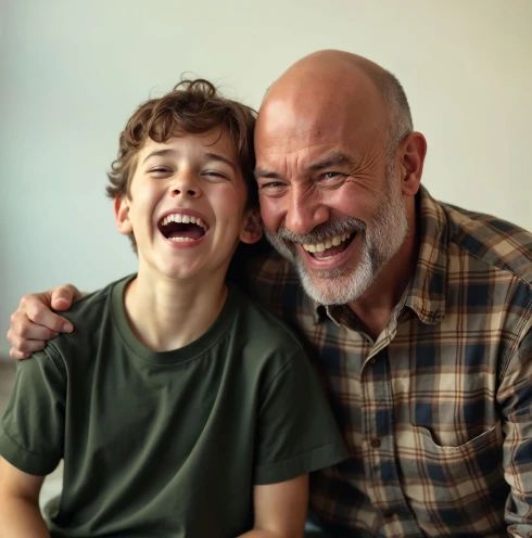 Avô feliz com filho - Zepx
